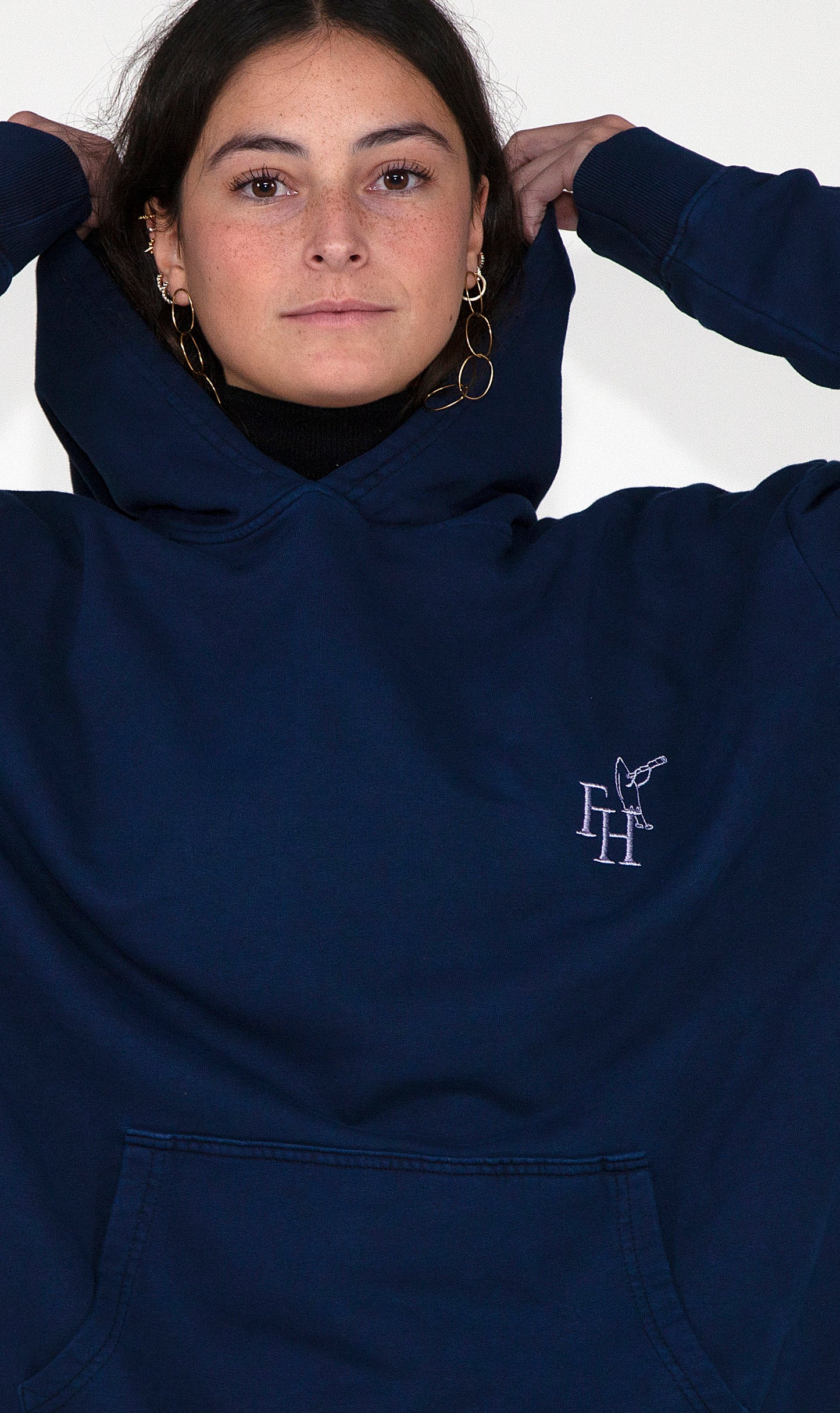 FH NAVY OVERSIZED HOODIE