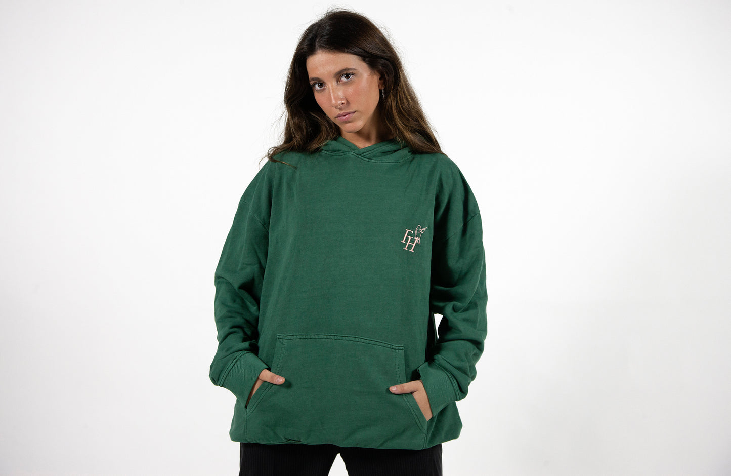 FH GREEN OVERSIZED HOODIE