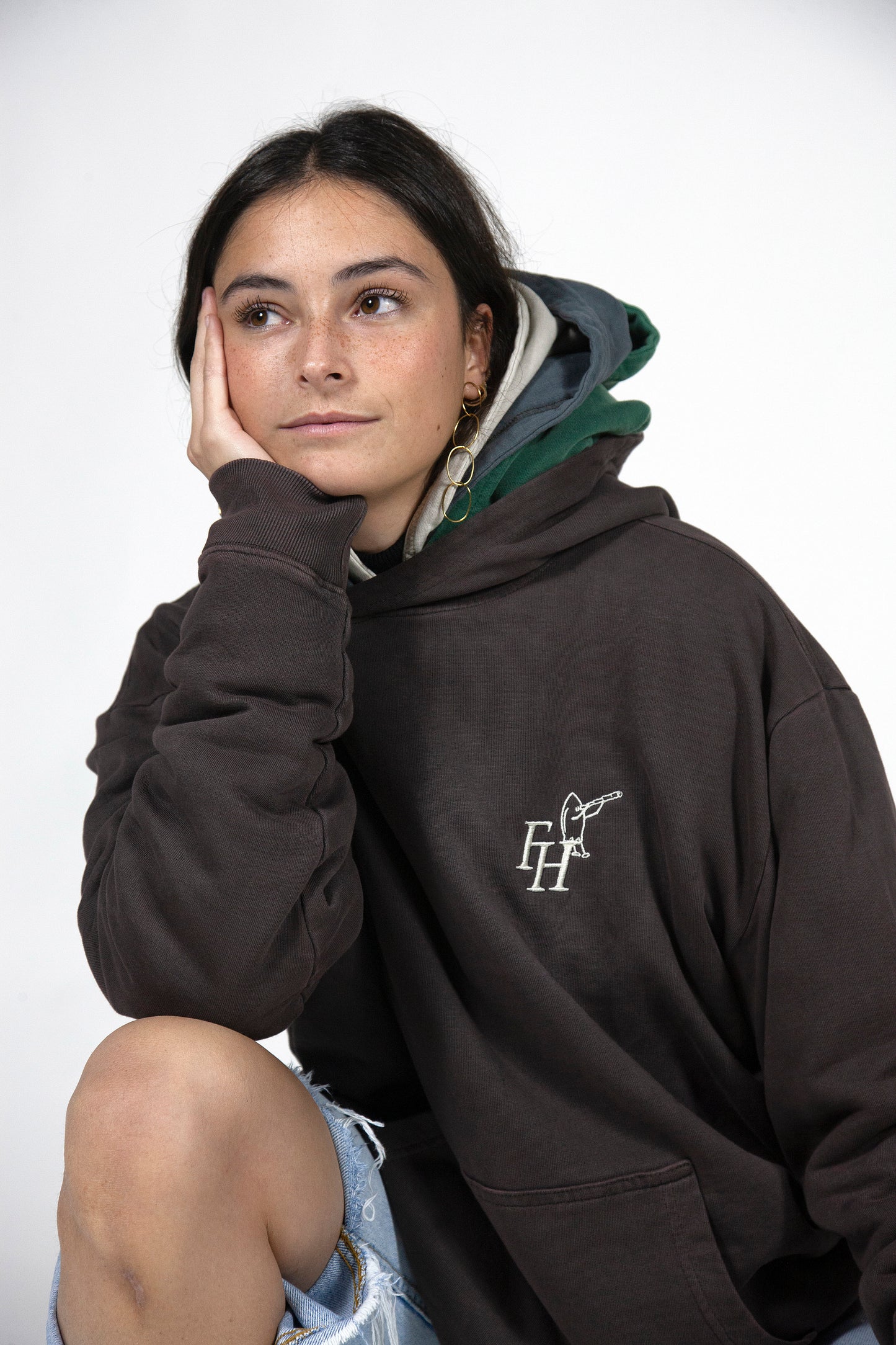 FH BROWN OVERSIZED HOODIE